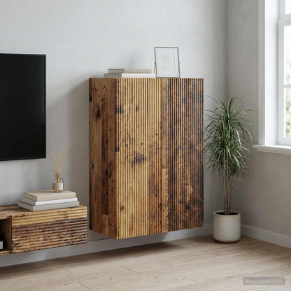 Nástěnná Skříň Staré Dřevo 66 X 34,5 X 90 Cm Kompozitní Dřevo
