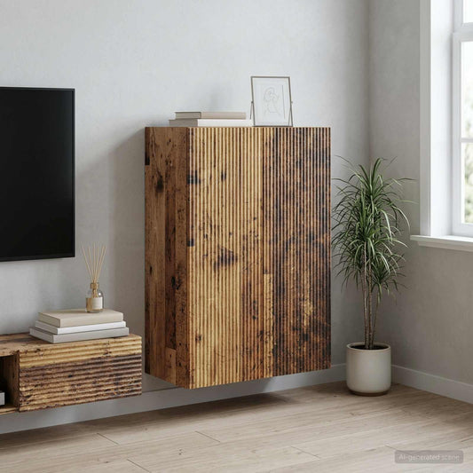 Nástěnná Skříň Staré Dřevo 66 X 34,5 X 90 Cm Kompozitní Dřevo