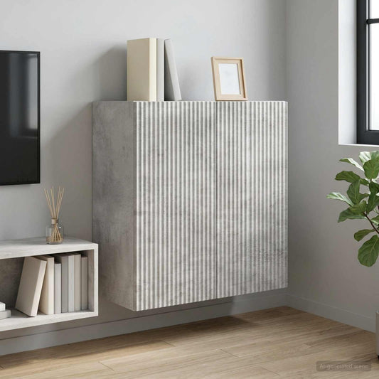 Nástěnná Skříň Betonově Šedá 59 X 31 X 60 Cm Kompozitní Dřevo