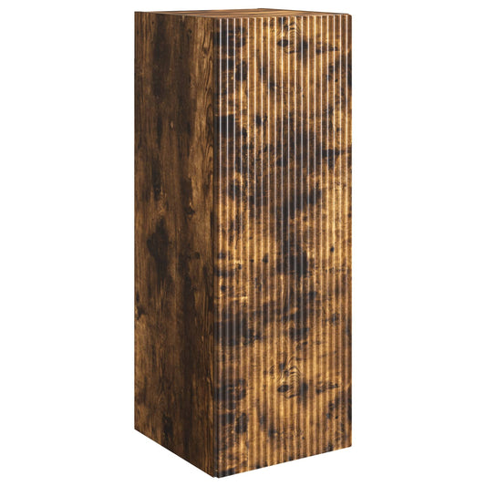Nástěnná Skříň Kouřový Dub 33 X 34,5 X 90 Cm Kompozitní Dřevo