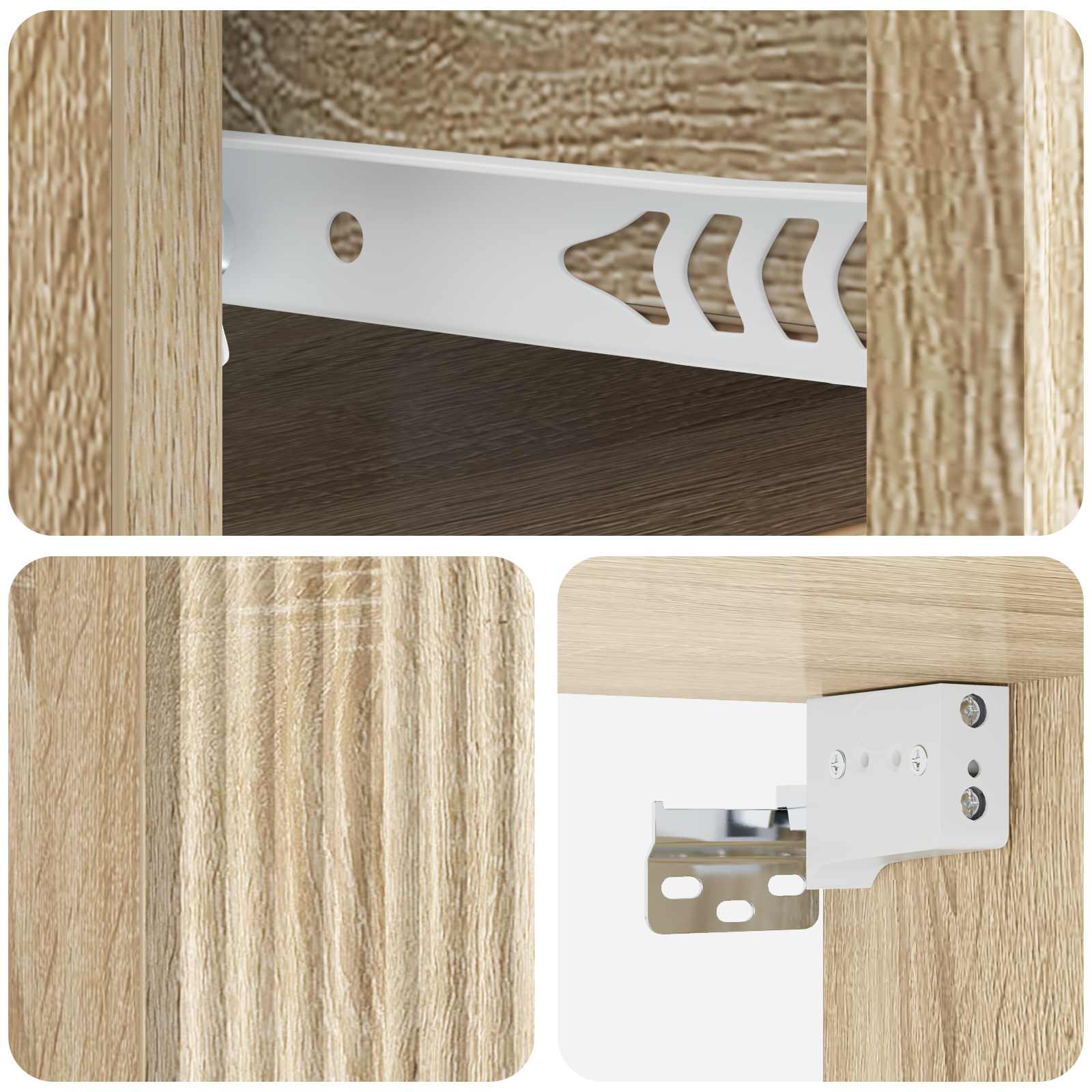 Nástěnný Noční Stolek 2 Pcs Dub Sonoma 33 X 34,5 X 20 Cm