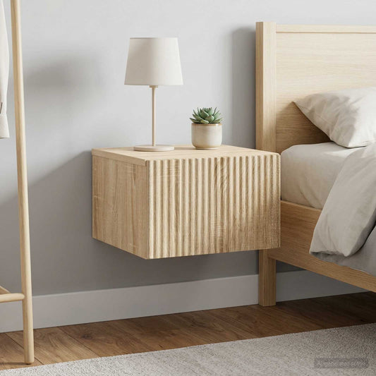 Nástěnný Noční Stolek 2 Pcs Dub Sonoma 33 X 34,5 X 20 Cm