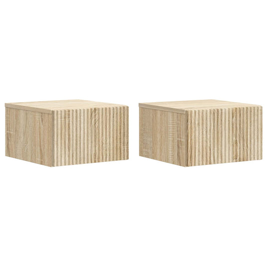 Nástěnný Noční Stolek 2 Pcs Dub Sonoma 33 X 34,5 X 20 Cm