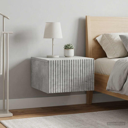 Nástěnný Noční Stolek 2 Pcs Betonově Šedá 33 X 34,5 X 20 Cm