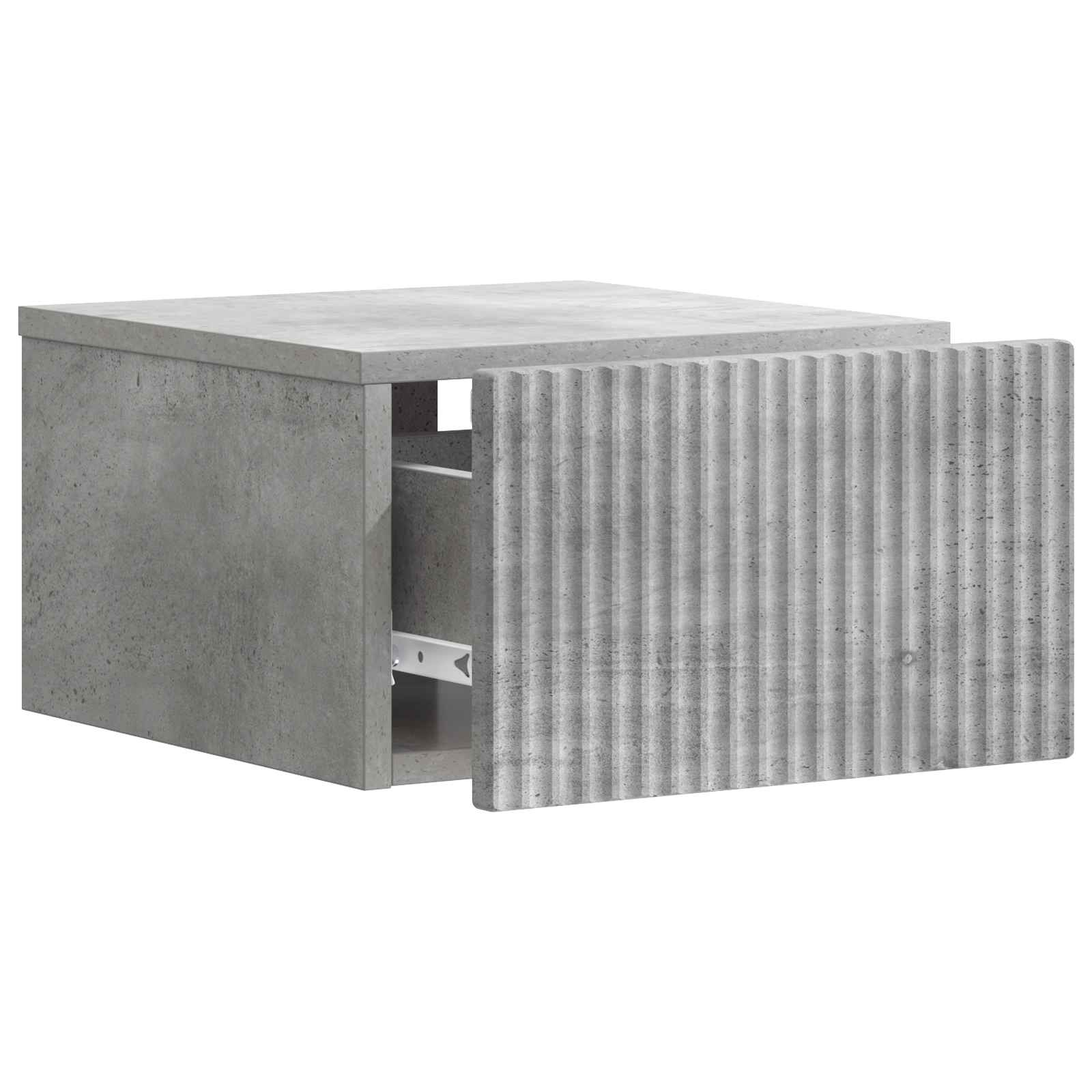 Nástěnný Noční Stolek 2 Pcs Betonově Šedá 33 X 34,5 X 20 Cm