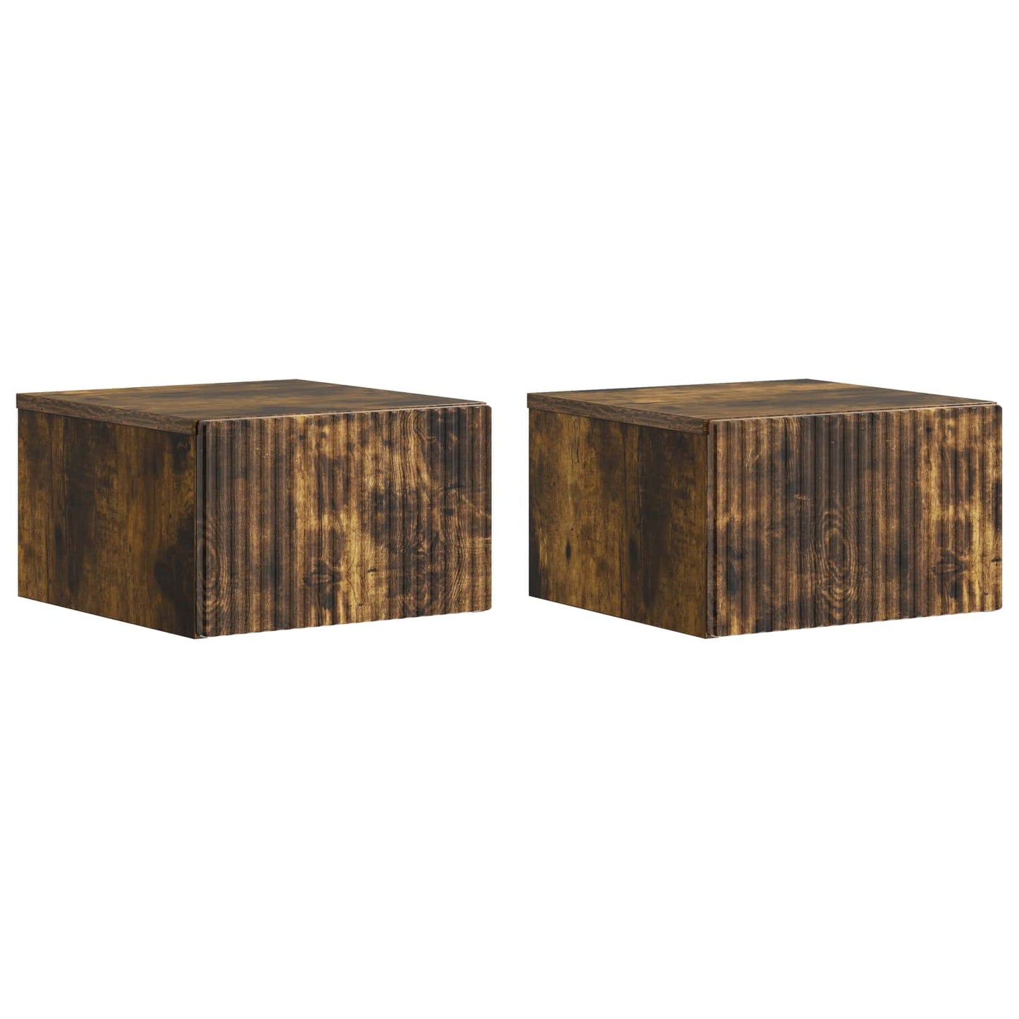 Nástěnný Noční Stolek 2 Pcs Kouřový Dub 33 X 34,5 X 20 Cm