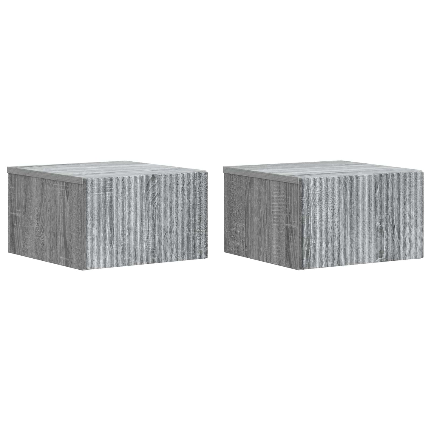 Nástěnný Noční Stolek 2 Pcs Šedá Sonoma 33 X 34,5 X 20 Cm