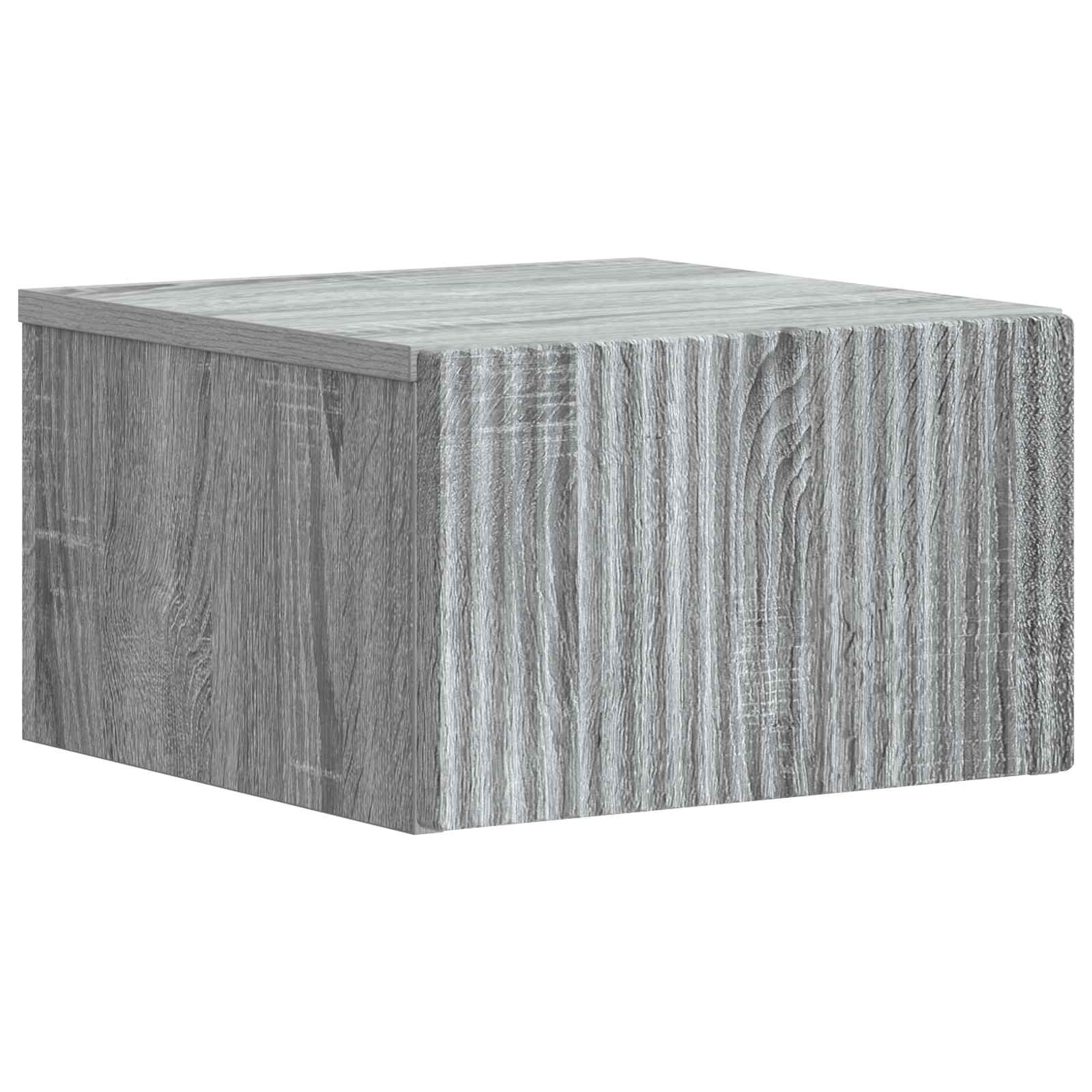 Nástěnný Noční Stolek 2 Pcs Šedá Sonoma 33 X 34,5 X 20 Cm