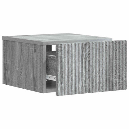 Nástěnný Noční Stolek 2 Pcs Šedá Sonoma 33 X 34,5 X 20 Cm