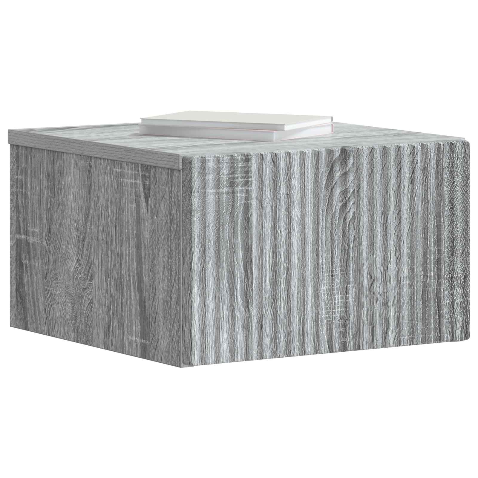 Nástěnný Noční Stolek 2 Pcs Šedá Sonoma 33 X 34,5 X 20 Cm