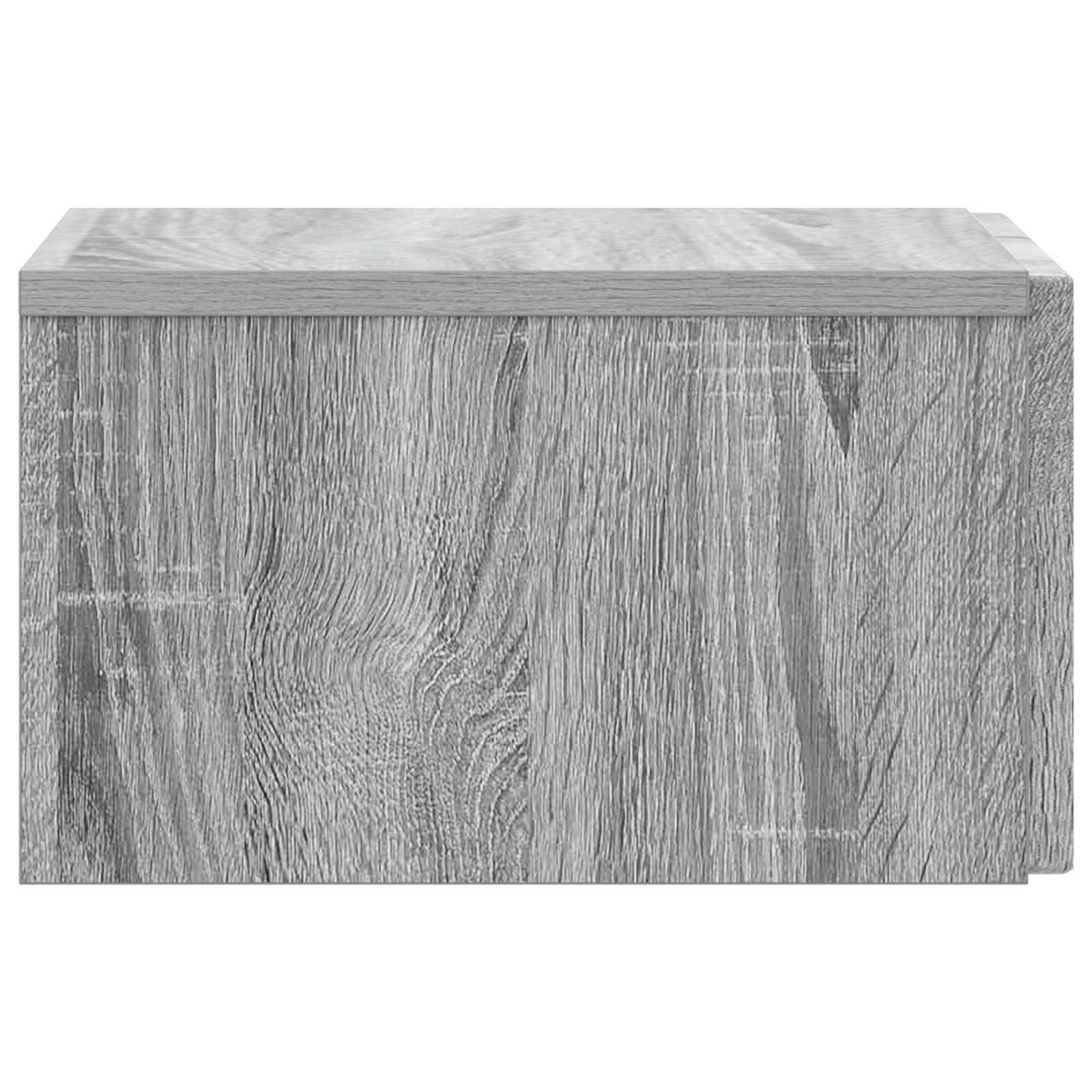 Nástěnný Noční Stolek 2 Pcs Šedá Sonoma 33 X 34,5 X 20 Cm