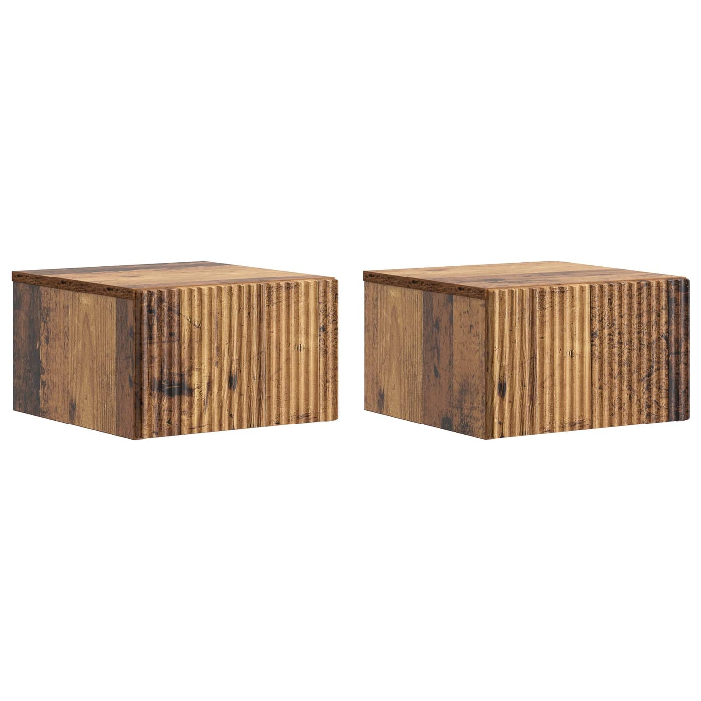 Nástěnný Noční Stolek 2 Pcs Staré Dřevo 33 X 34,5 X 20 Cm