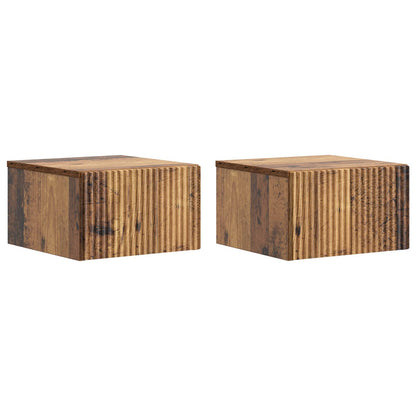 Nástěnný Noční Stolek 2 Pcs Staré Dřevo 33 X 34,5 X 20 Cm