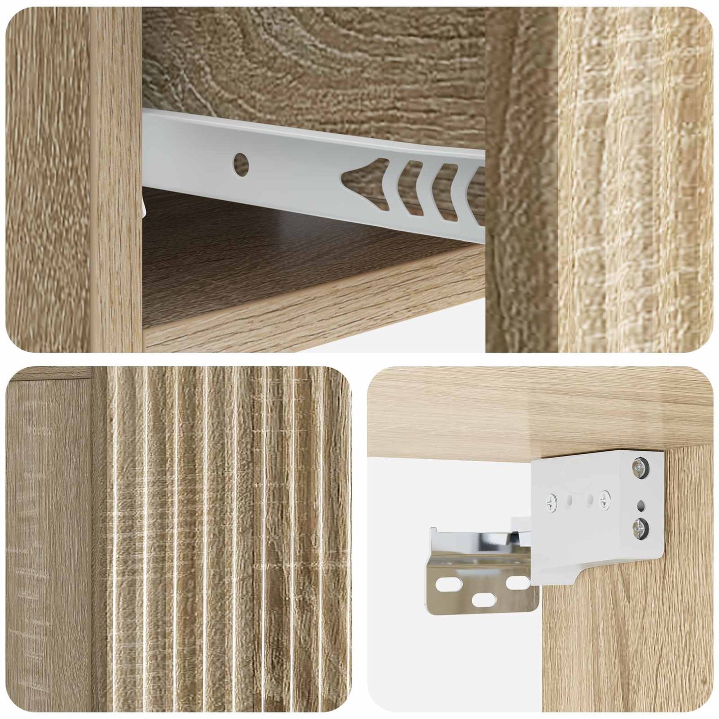 Nástěnný Noční Stolek 2 Pcs Dub Sonoma 49 X 34,5 X 20 Cm