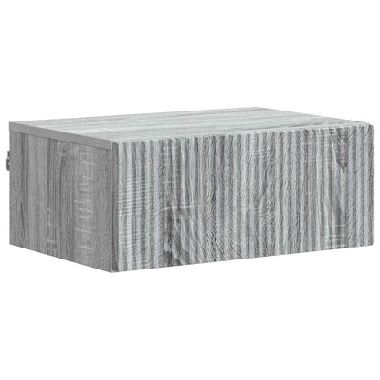 Nástěnný Noční Stolek 2 Pcs Šedá Sonoma 49 X 34,5 X 20 Cm