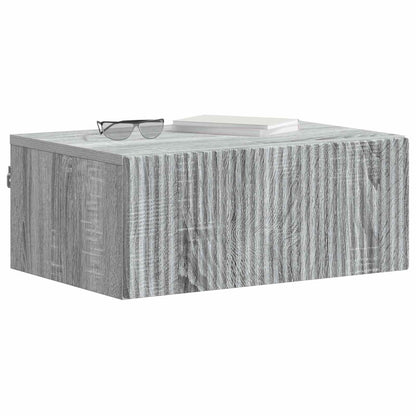 Nástěnný Noční Stolek 2 Pcs Šedá Sonoma 49 X 34,5 X 20 Cm