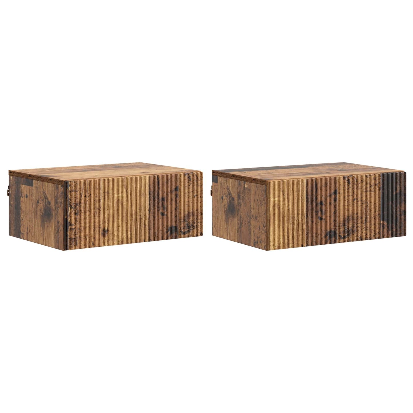 Nástěnný Noční Stolek 2 Pcs Staré Dřevo 49 X 34,5 X 20 Cm