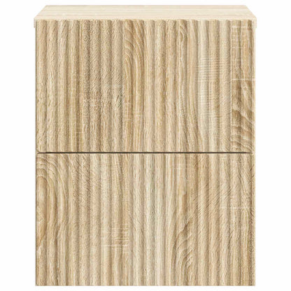 Nástěnný Noční Stolek 2 Pcs Dub Sonoma 33 X 34,5 X 40 Cm