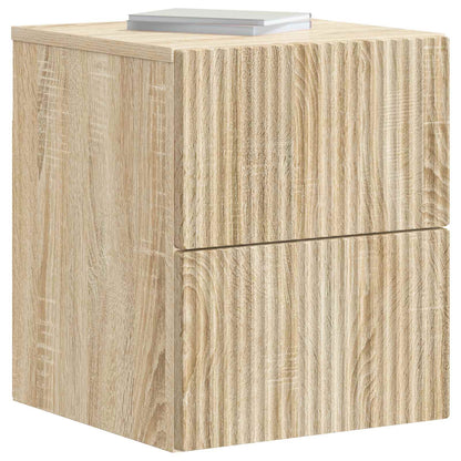 Nástěnný Noční Stolek 2 Pcs Dub Sonoma 33 X 34,5 X 40 Cm