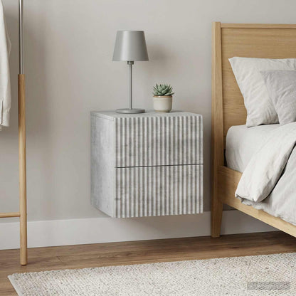 Nástěnný Noční Stolek 2 Pcs Betonově Šedá 33 X 34,5 X 40 Cm