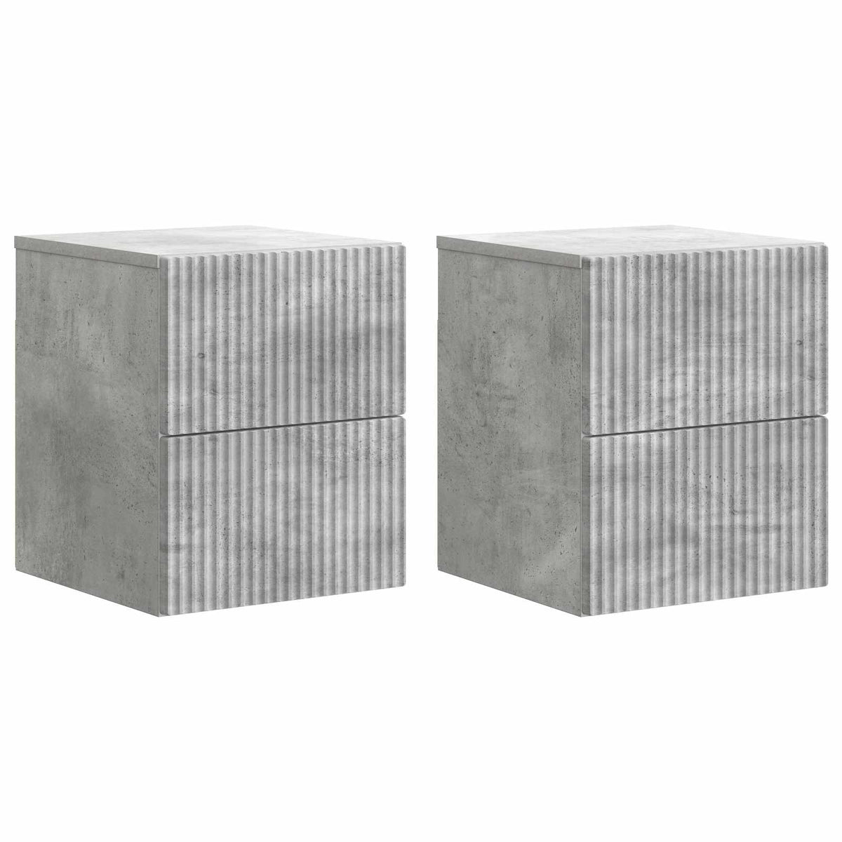 Nástěnný Noční Stolek 2 Pcs Betonově Šedá 33 X 34,5 X 40 Cm