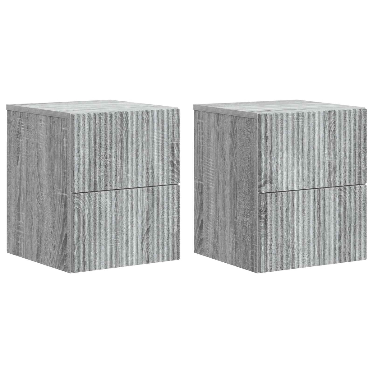 Nástěnný Noční Stolek 2 Pcs Šedá Sonoma 33 X 34,5 X 40 Cm