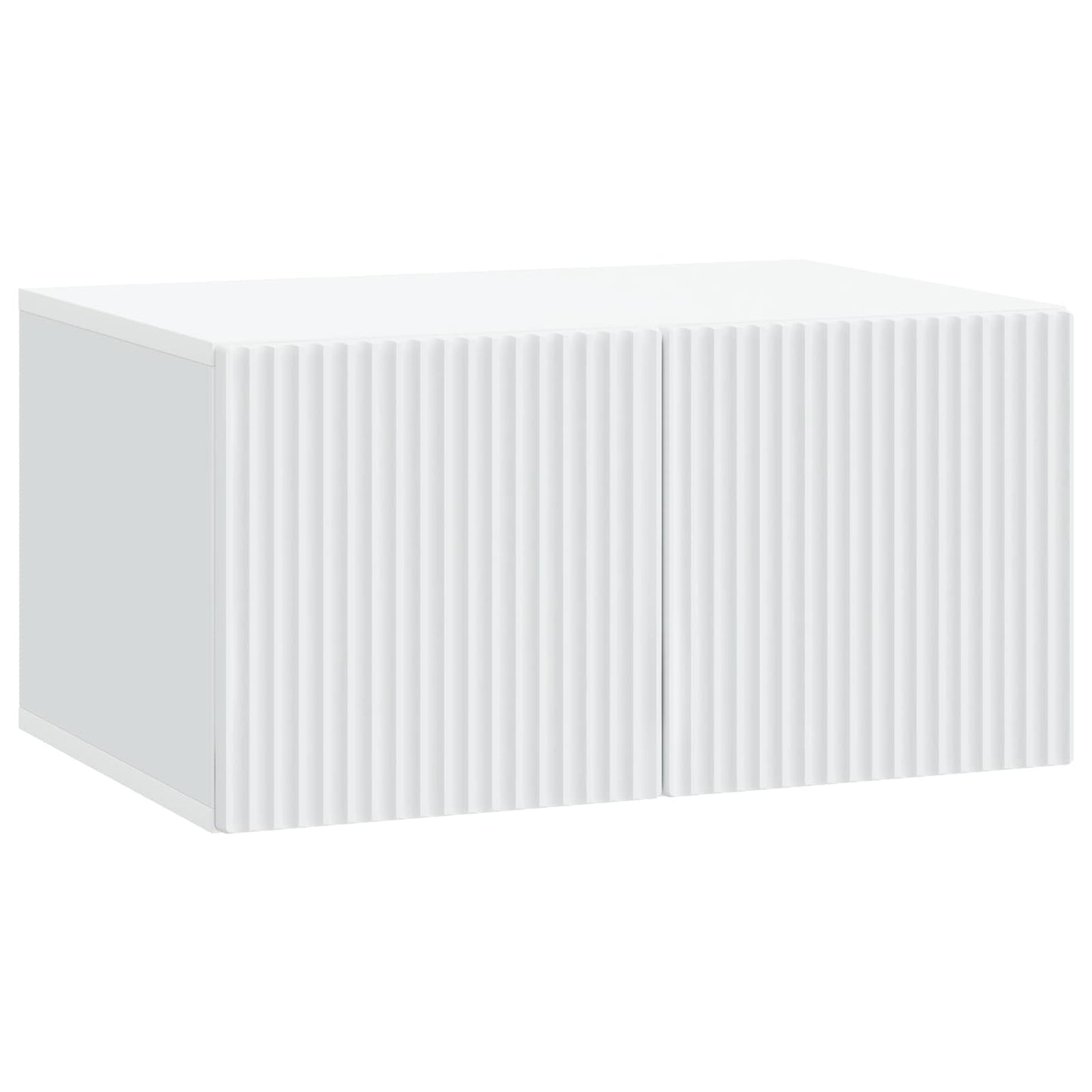 Nástěnná Tv Skříň Bílá 59,5 X 41 X 30 Cm Kompozitní Dřevo