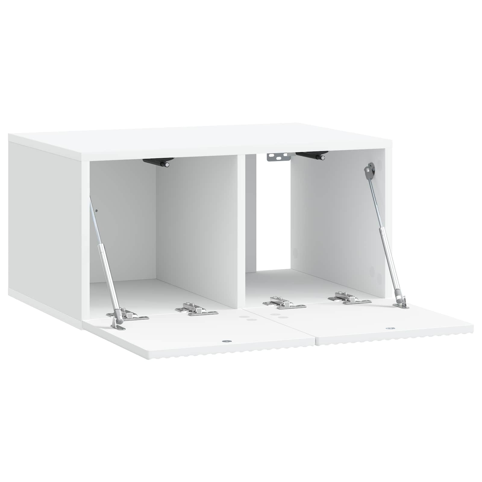Nástěnná Tv Skříň Bílá 59,5 X 41 X 30 Cm Kompozitní Dřevo