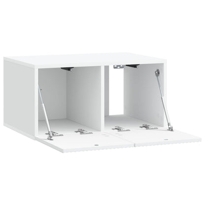 Nástěnná Tv Skříň Bílá 59,5 X 41 X 30 Cm Kompozitní Dřevo