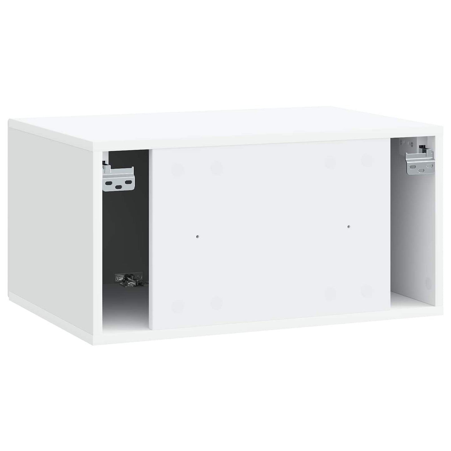 Nástěnná Tv Skříň Bílá 59,5 X 41 X 30 Cm Kompozitní Dřevo