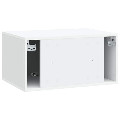 Nástěnná Tv Skříň Bílá 59,5 X 41 X 30 Cm Kompozitní Dřevo