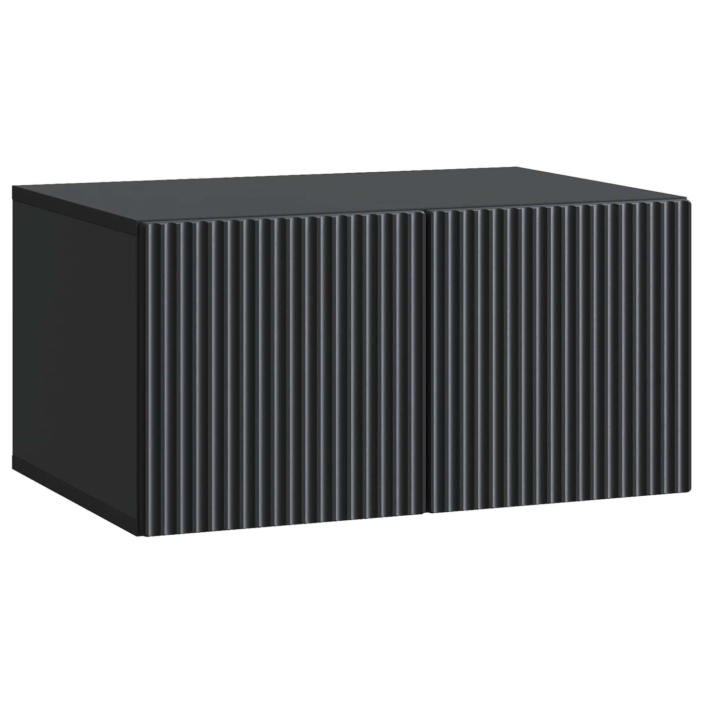 Nástěnná Tv Skříň Černá 59,5 X 41 X 30 Cm Kompozitní Dřevo