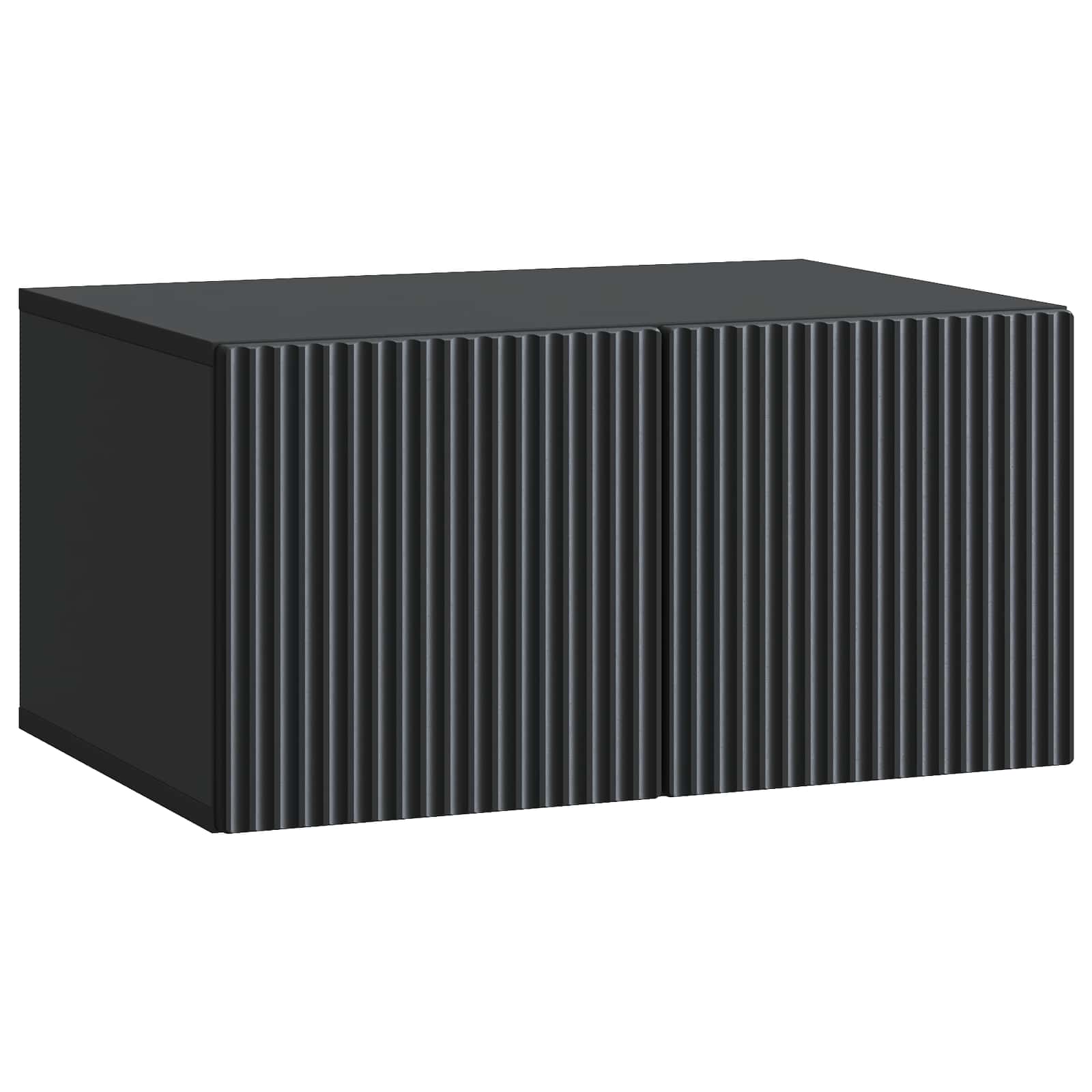 Nástěnná Tv Skříň Černá 59,5 X 41 X 30 Cm Kompozitní Dřevo
