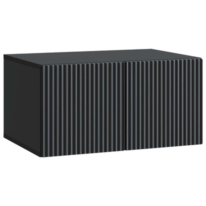 Nástěnná Tv Skříň Černá 59,5 X 41 X 30 Cm Kompozitní Dřevo