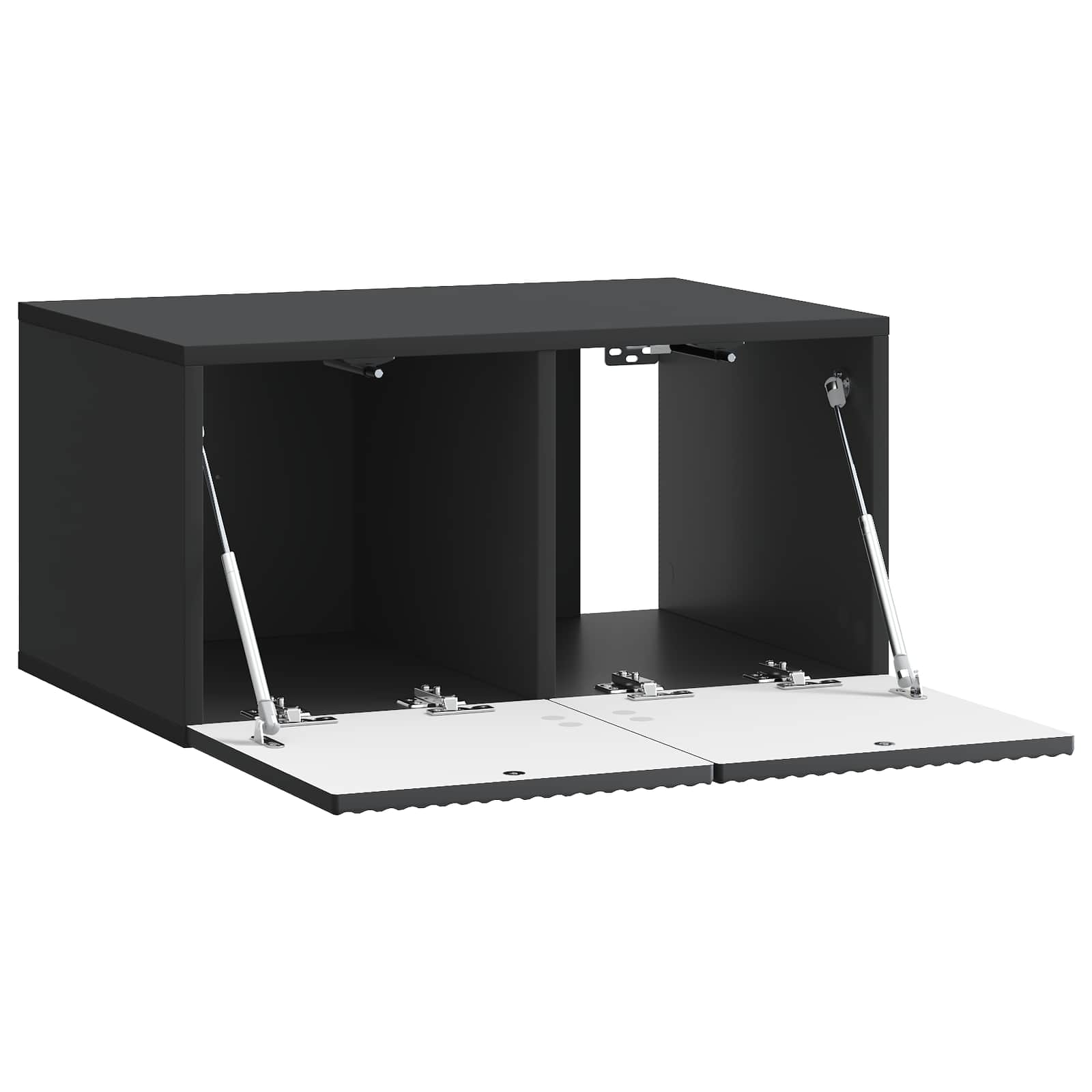 Nástěnná Tv Skříň Černá 59,5 X 41 X 30 Cm Kompozitní Dřevo