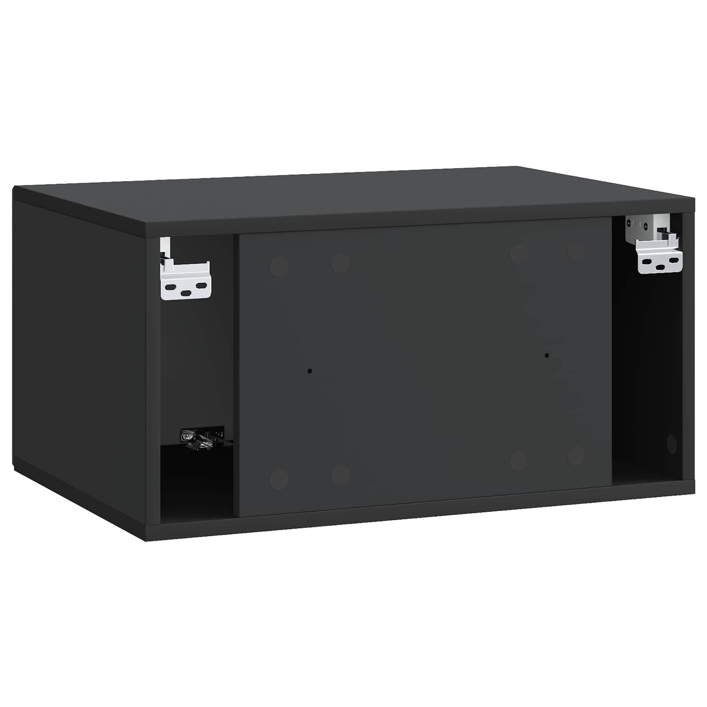 Nástěnná Tv Skříň Černá 59,5 X 41 X 30 Cm Kompozitní Dřevo
