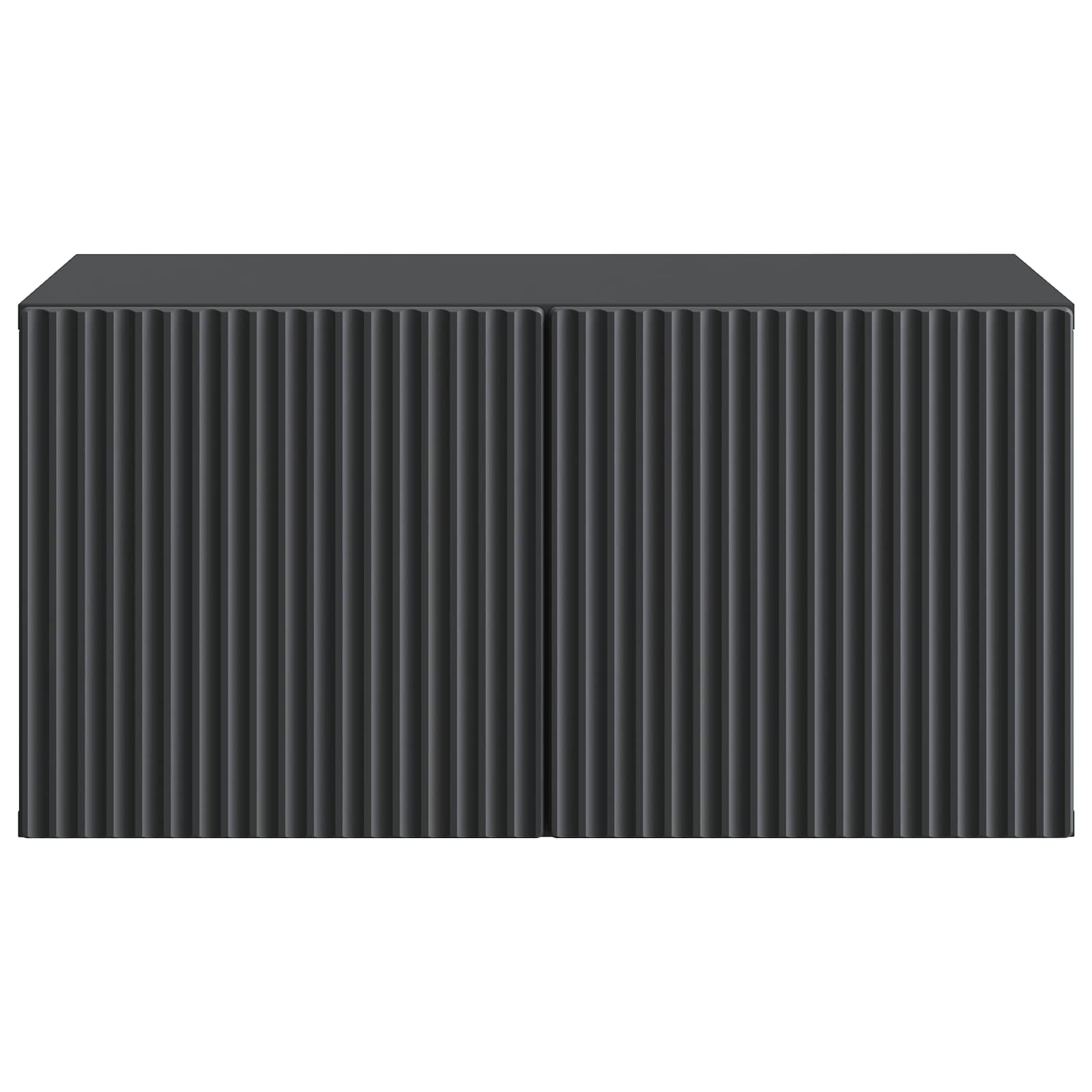 Nástěnná Tv Skříň Černá 59,5 X 41 X 30 Cm Kompozitní Dřevo