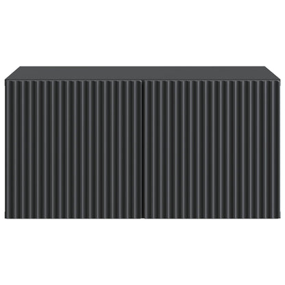 Nástěnná Tv Skříň Černá 59,5 X 41 X 30 Cm Kompozitní Dřevo