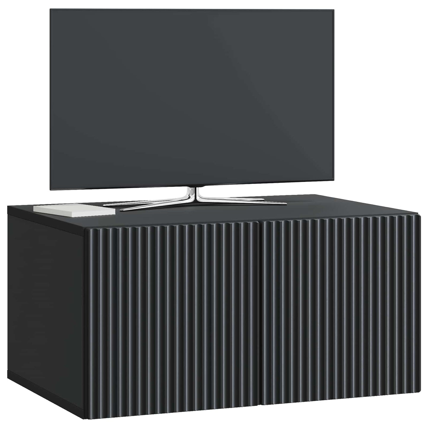 Nástěnná Tv Skříň Černá 59,5 X 41 X 30 Cm Kompozitní Dřevo