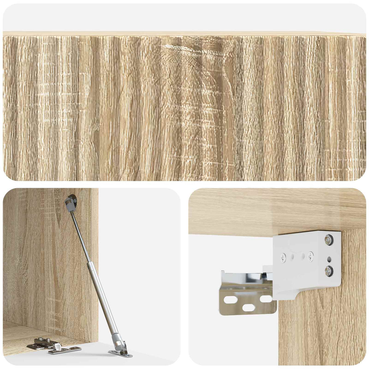 Nástěnná Tv Skříň Dub Sonoma 59,5 X 41 X 30 Cm Kompozitní Dřevo