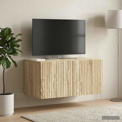 Nástěnná Tv Skříň Dub Sonoma 59,5 X 41 X 30 Cm Kompozitní Dřevo