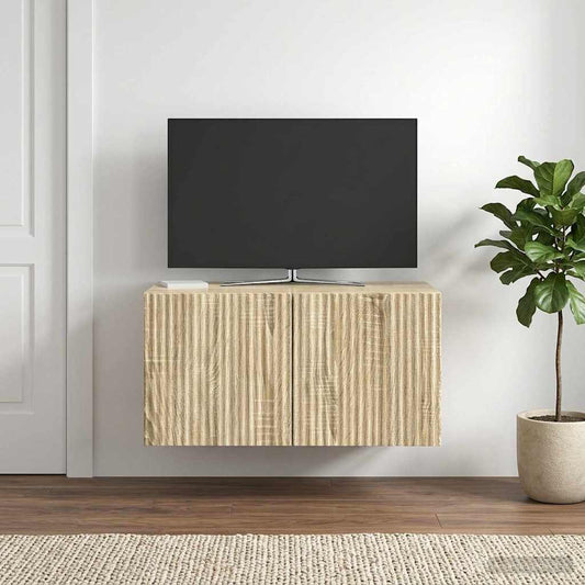 Nástěnná Tv Skříň Dub Sonoma 59,5 X 41 X 30 Cm Kompozitní Dřevo