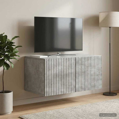 Nástěnná Tv Skříň Nástěnný Betonově Šedá 59,5 X 41 X 30 Cm