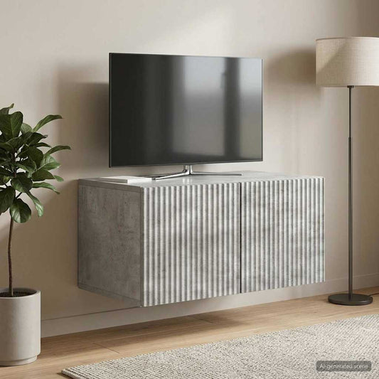 Nástěnná Tv Skříň Nástěnný Betonově Šedá 59,5 X 41 X 30 Cm