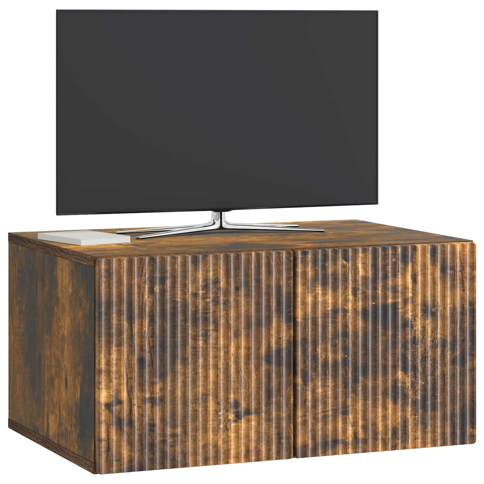 Nástěnná Tv Skříň Nástěnný Kouřový Dub 59,5 X 41 X 30 Cm