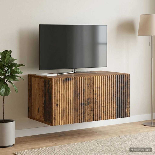 Nástěnná Tv Skříň Nástěnný Staré Dřevo 59,5 X 41 X 30 Cm