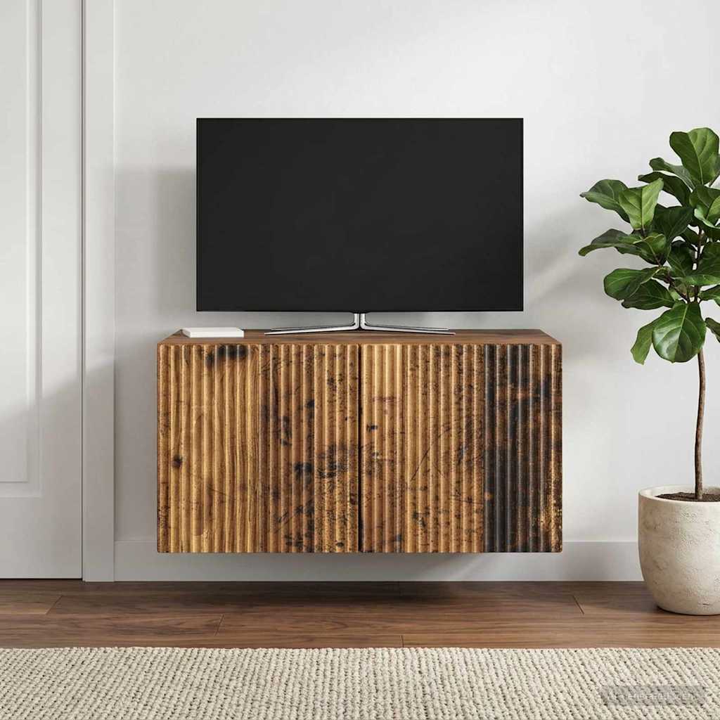 Nástěnná Tv Skříň Nástěnný Staré Dřevo 59,5 X 41 X 30 Cm