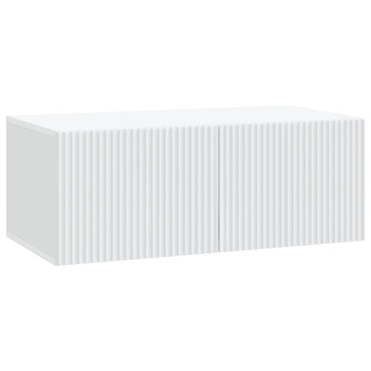 Nástěnná Tv Skříň Bílá 78,5 X 41 X 30 Cm Kompozitní Dřevo