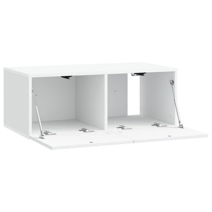 Nástěnná Tv Skříň Bílá 78,5 X 41 X 30 Cm Kompozitní Dřevo