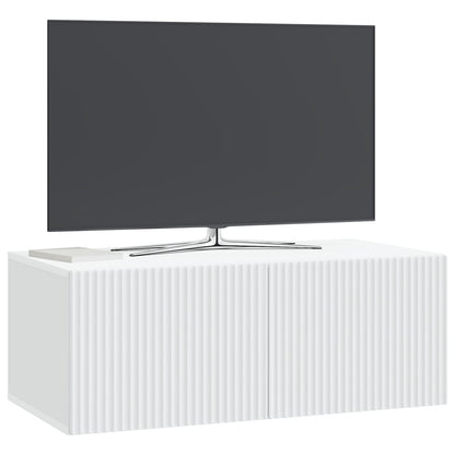 Nástěnná Tv Skříň Bílá 78,5 X 41 X 30 Cm Kompozitní Dřevo